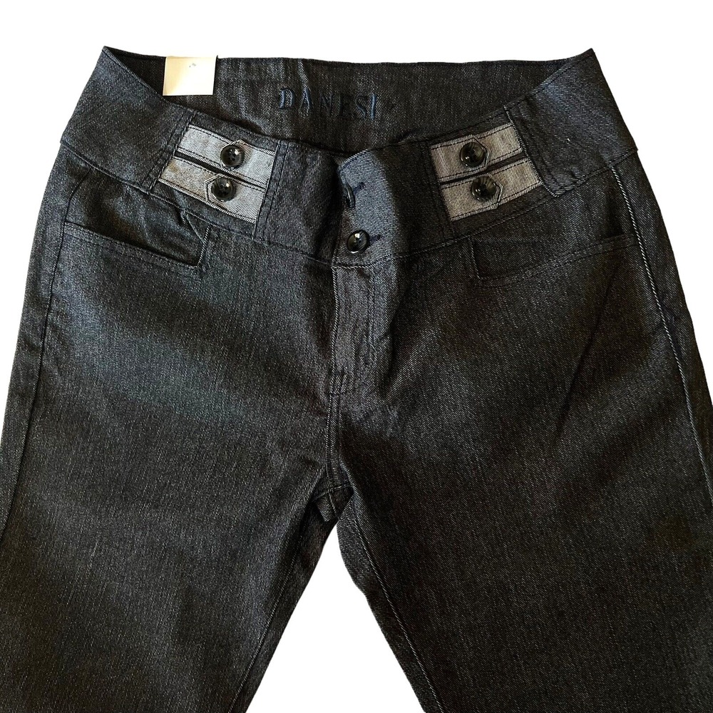 DANESI JEANS Women's Butt Lifter‎ Technology Size 15 Stretch Pants Black Skinny